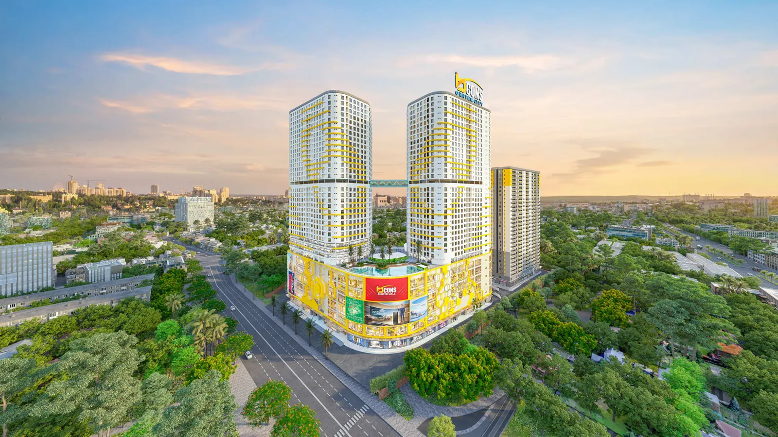 Phối cảnh tổng thể Bcons Center City